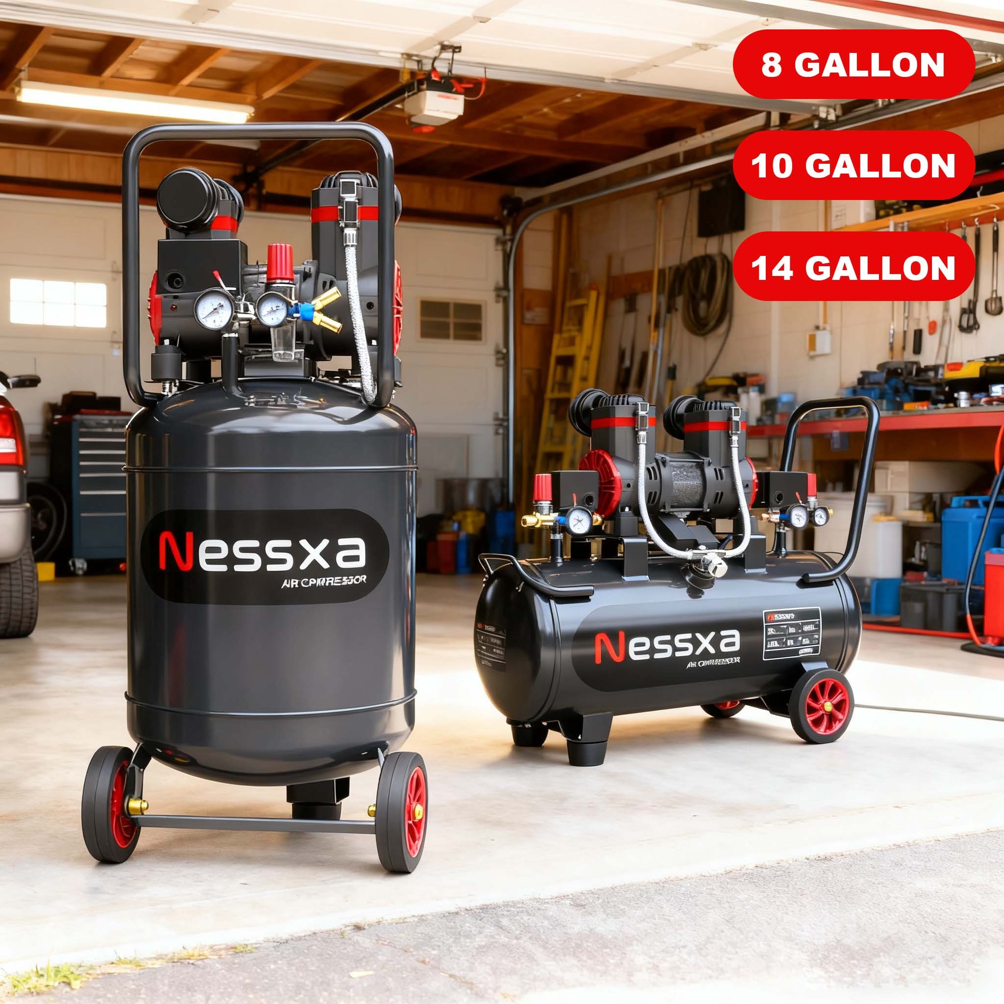 Woodworking Nails - 8/10/14 Gallon Ultra Quiet Air Compressor