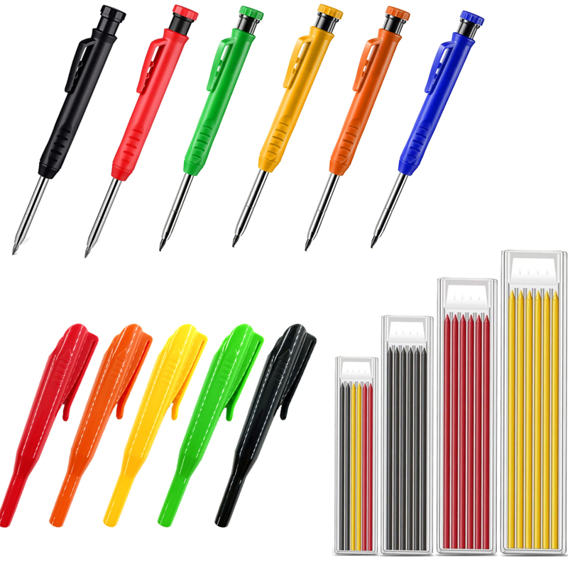 Woodworking Marking Knife - Carpenter Pencil+Holder Deep Hole Mechanical Marker