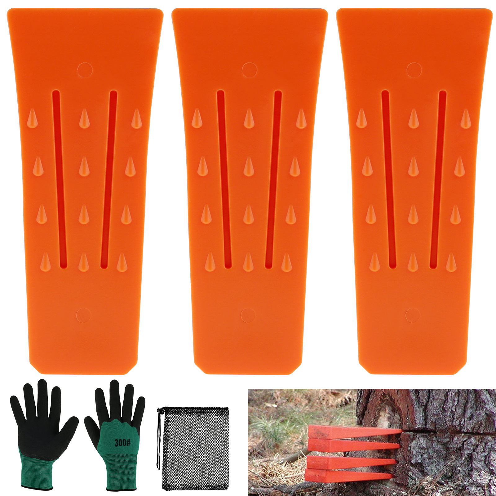 Woodworking Videos - 3Pcs Tree Cutting Wedges Durable Plastic