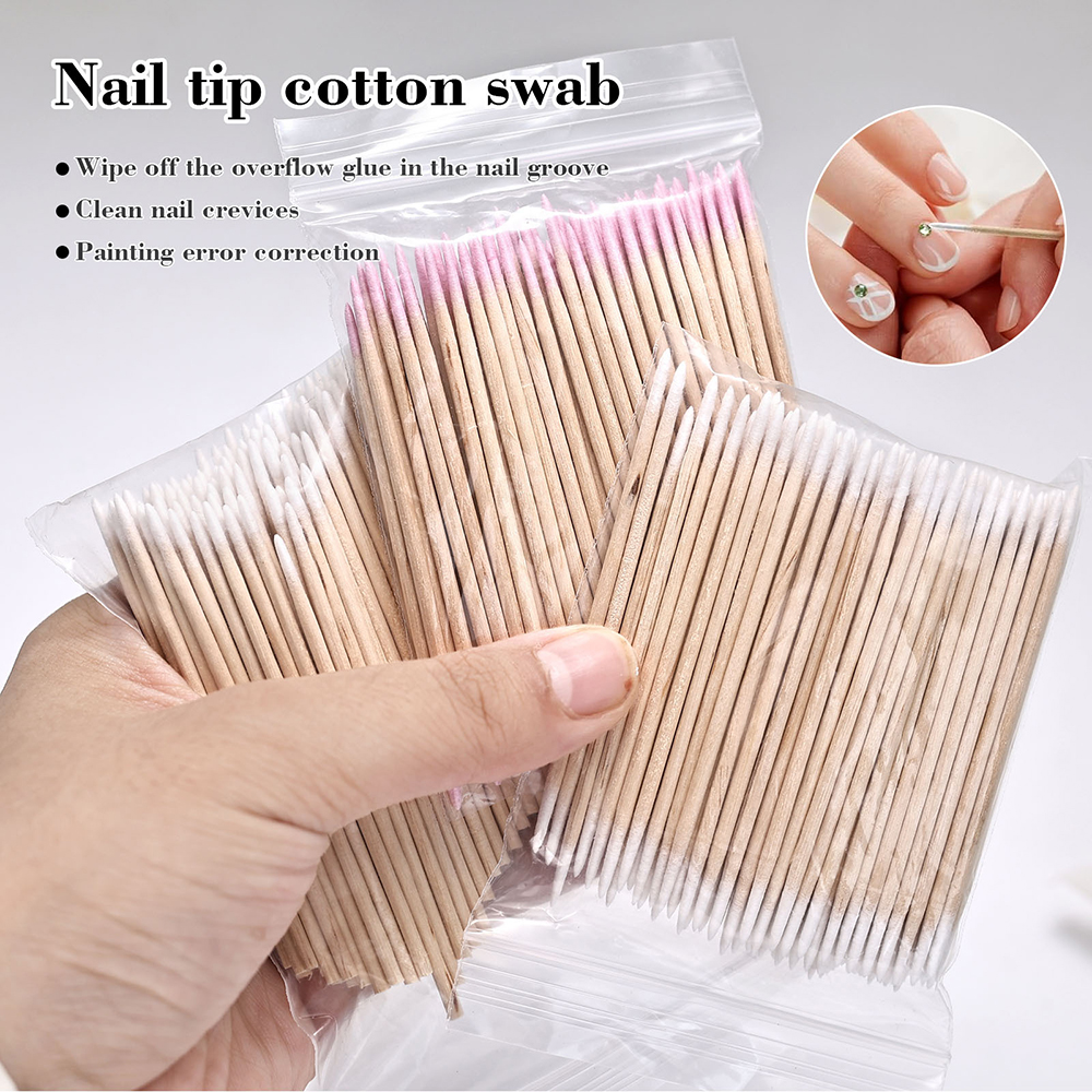 Woodworking Nails - 100PCS Nail Tip Cotton Swabs With