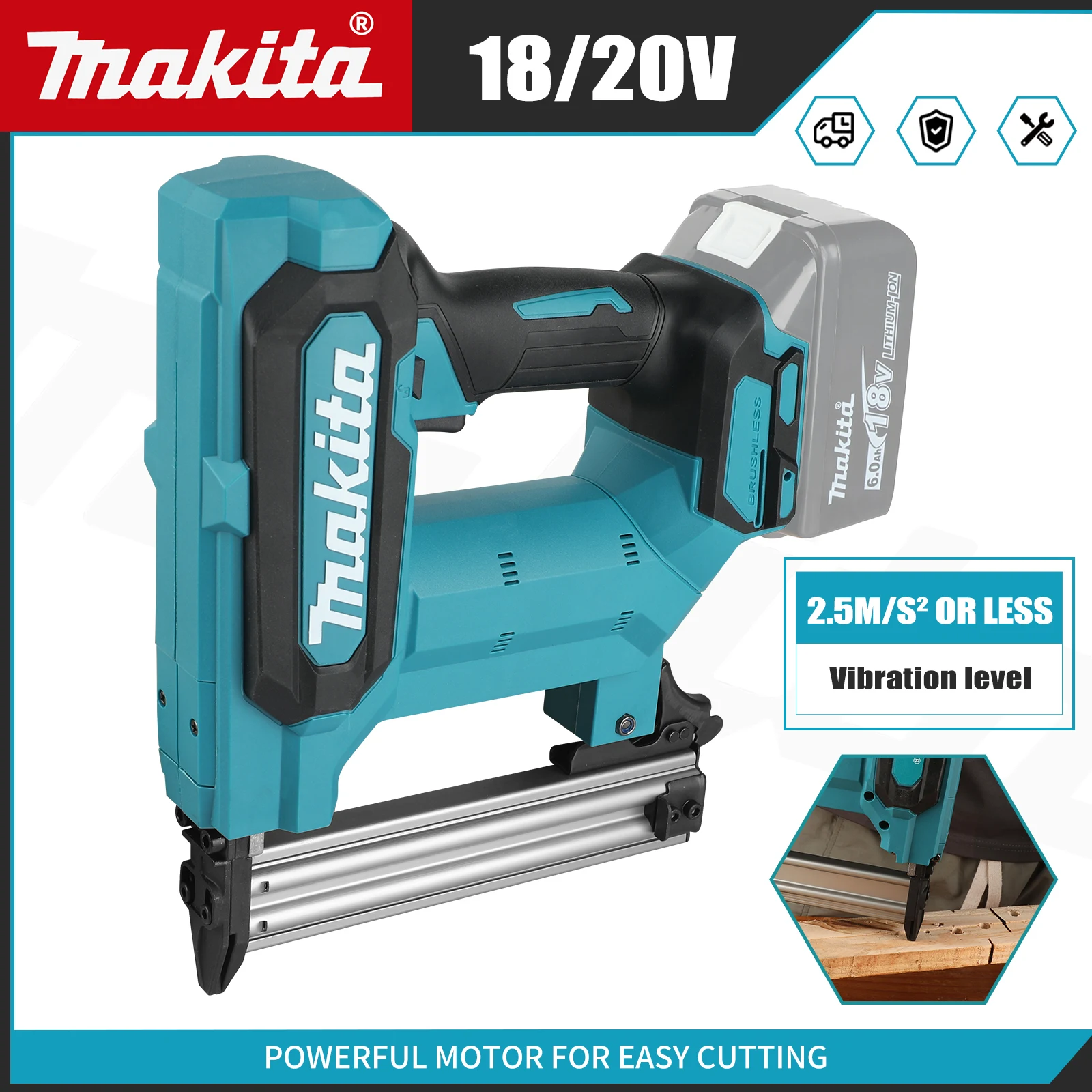 Woodworking Nails - Makita 100-Nail Capacity,Cordless, Ideal for Flooring,