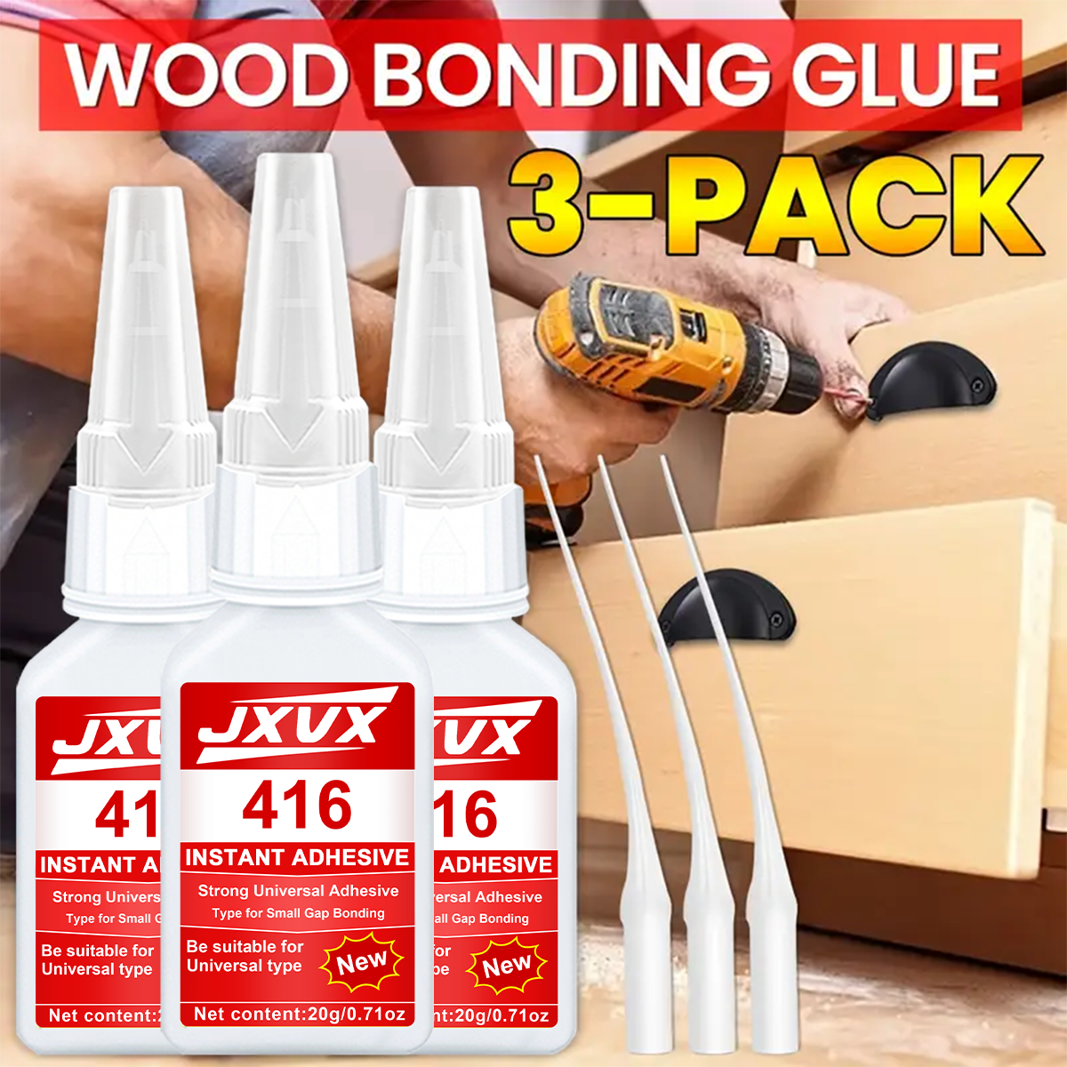 JXVX Accelerated Drying 416 Su - Woodworking Quick Glue recensione e prezzo
