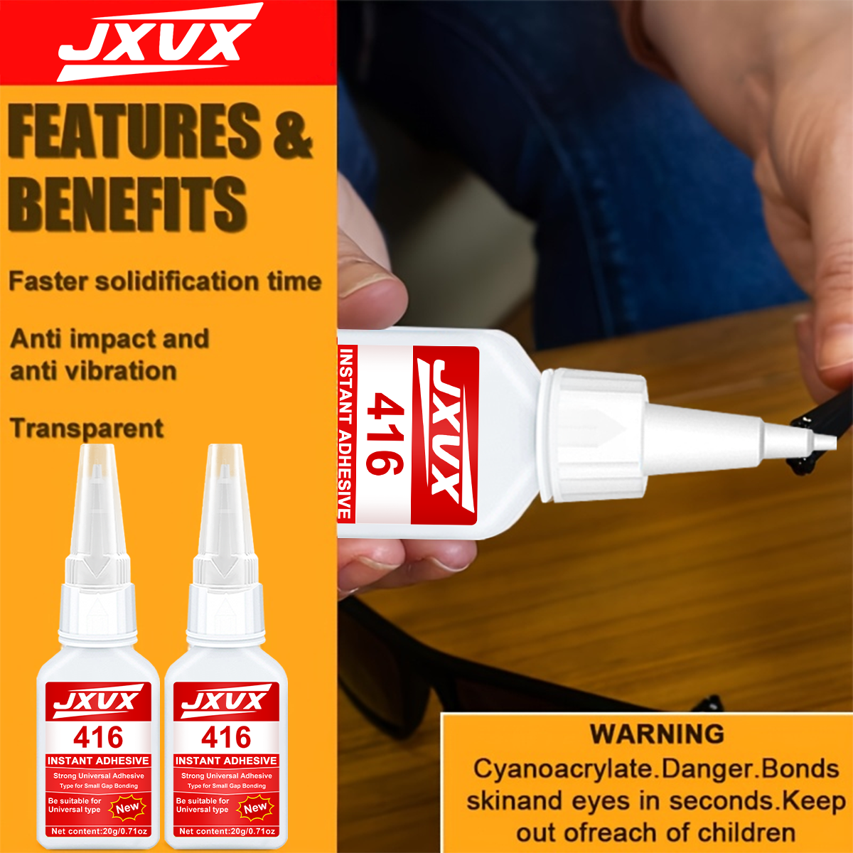 JXVX Accelerated Drying 416 Su - Woodworking Quick Glue recensione e prezzo