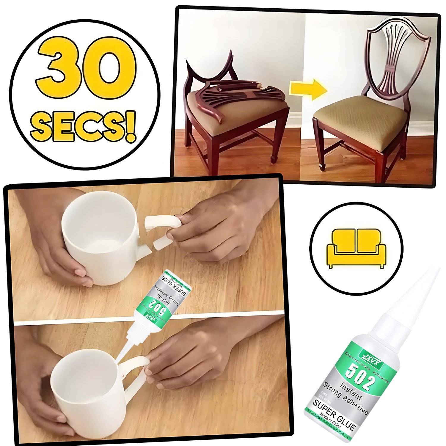 15pcs 502 Super Glue Instant Q - Woodworking Quick Glue recensione e prezzo