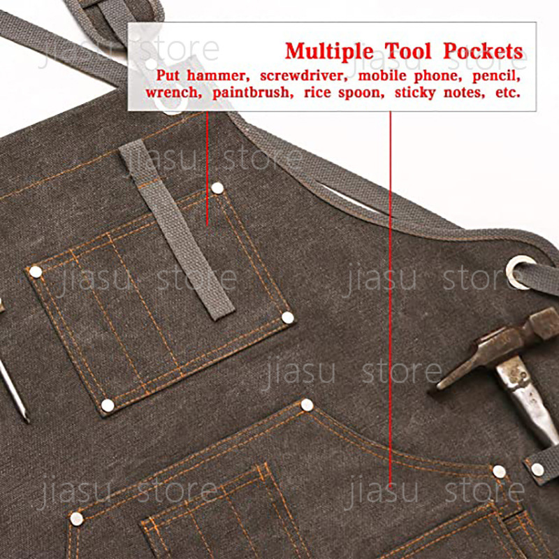 Thick Canvas Tool Apron Custom - Woodworking Logo Design recensione e prezzo