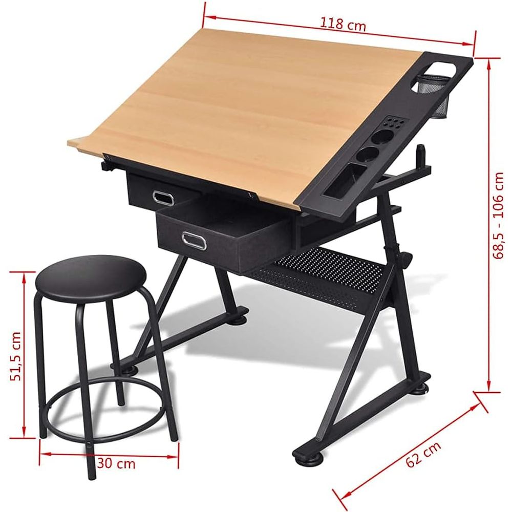 Adjustable Height Drafting Tab - Woodworking Table recensione e prezzo