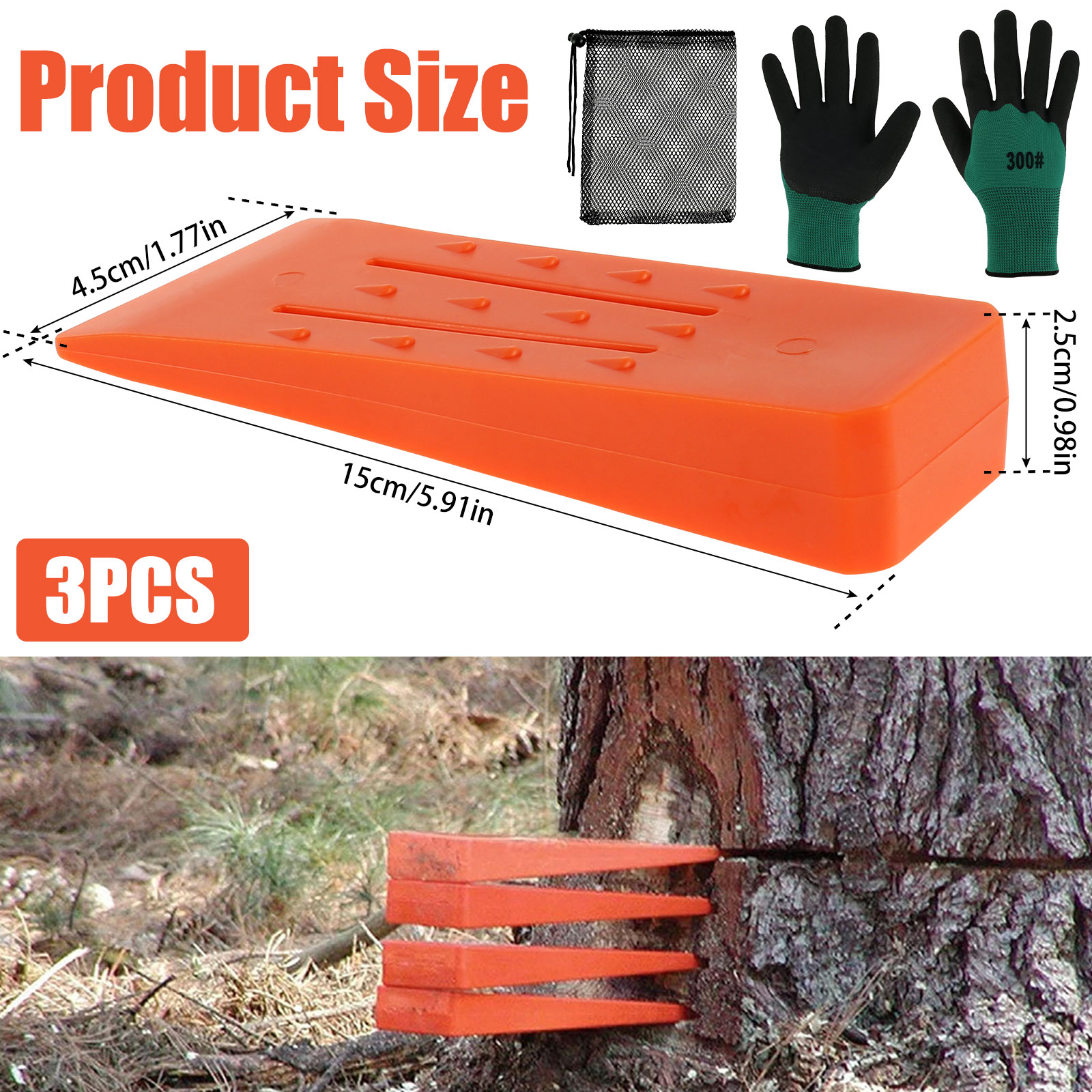 3Pcs Tree Cutting Wedges Durab - Woodworking Videos recensione e prezzo