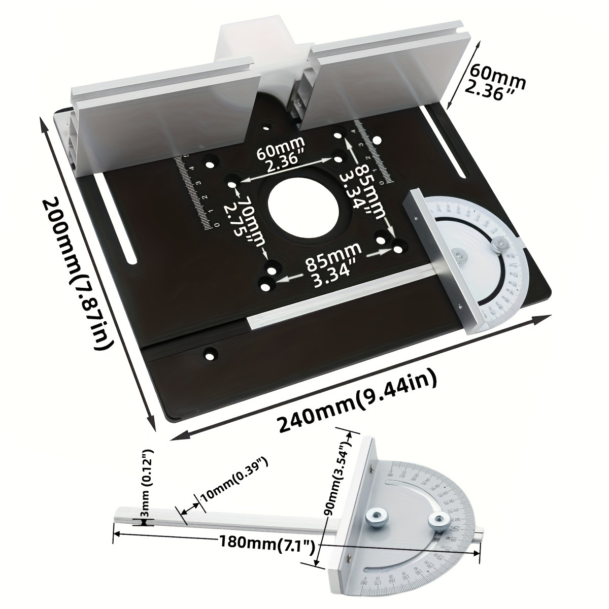 Aluminum Router Desktop Insert - Woodworking Routers recensione e prezzo