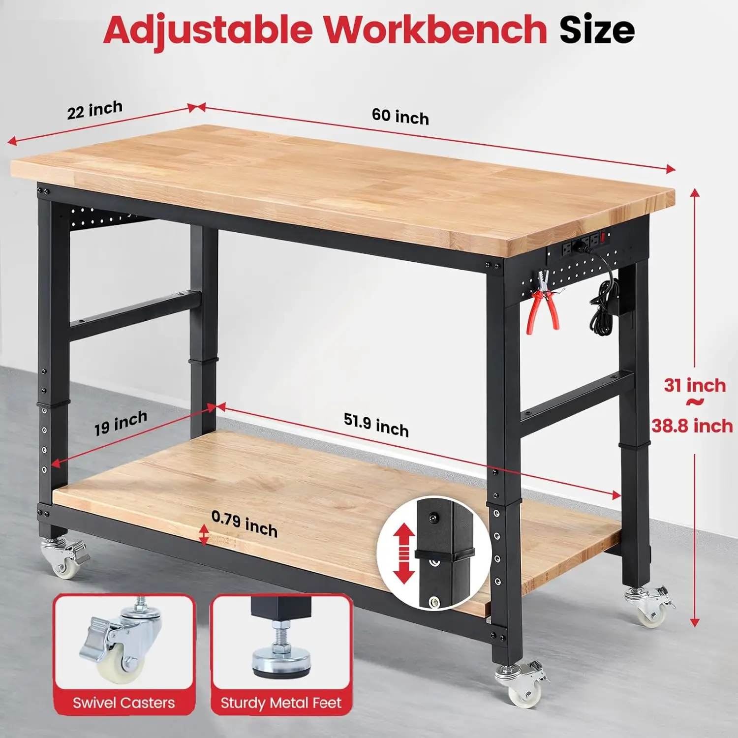 ENJOYWOOD Work Table for Garag - Woodworking Table recensione e prezzo