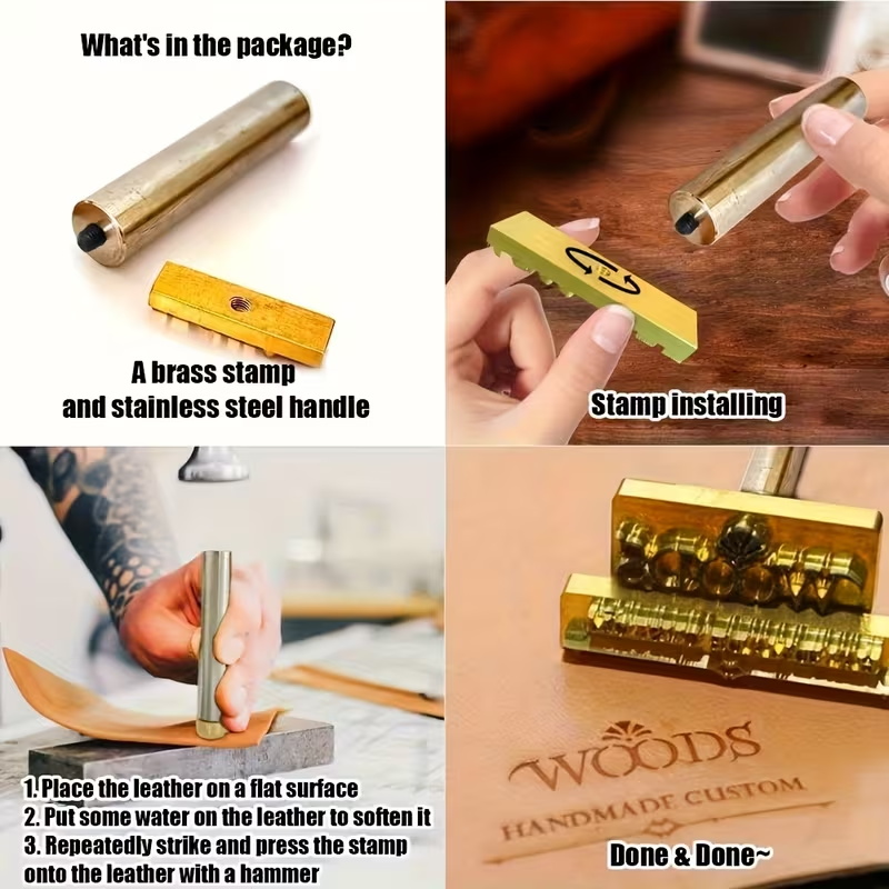M8 Custom Branding Iron Stamp  - Woodworking Logo Design recensione e prezzo