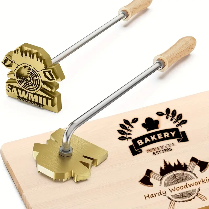 M8 Custom Branding Iron Stamp  - Woodworking Logo Design recensione e prezzo